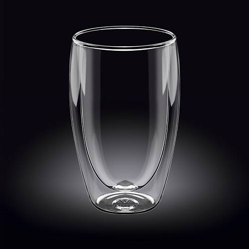 Стакан 550мл с двойными стенками Thermo Glass Wilmax 888735