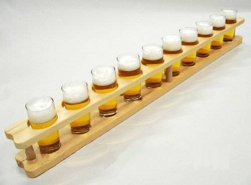 Поднос Метр Пива на 8 бокалов Россия бук