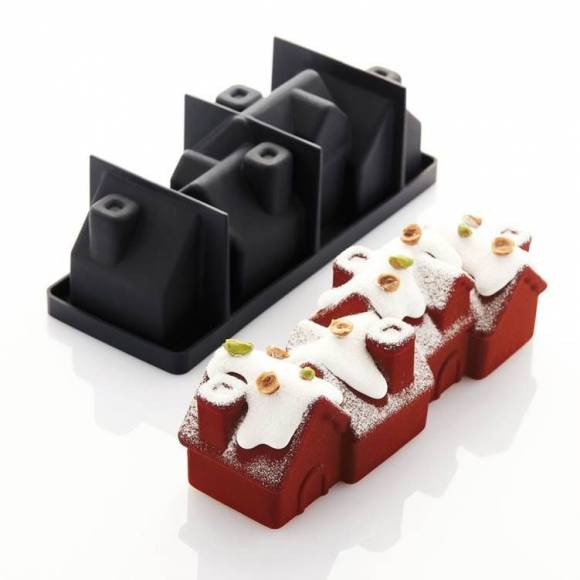 Форма силиконовая PAVOCAKE 3D "Chalet" 250x83xh 90mm, 1230 ml, силикон Pavoni KE078S