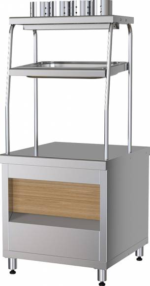 Прилавок для столовых приборов с хлебницей МХМ ППСХ6 100106302 Прилавок для столовых приборов с хлебницей МХМ ППСХ6 100106302