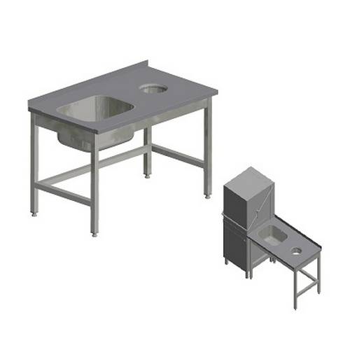 Стол для грязной посуды Kayman для п/м Tatra СПМ-123/1207 правый