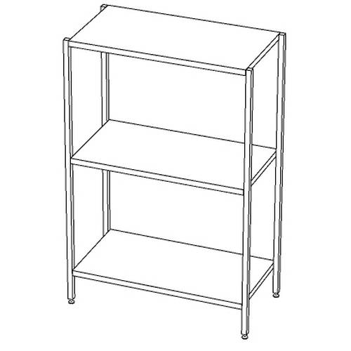 СТП3 стеллаж производственный 3 полки 1400*600*1500 СТП3 стеллаж производственный 3 полки 1400*600*1500