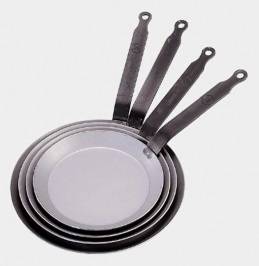 Сковорода 260мм блинная нерж. индукция De Buyer "Carbone Steel" 5120.26  53119