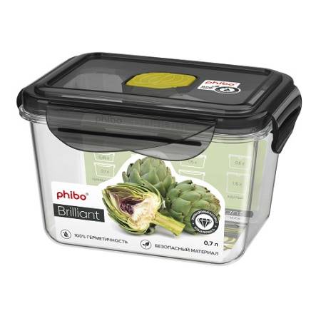 Контейнер для продуктов квадр. 1,7 л. 15*15*10 см. герметичный с клапаном "Бриллиант" /1/12/ Контейнер для продуктов квадр. 1,7 л. 15*15*10 см. герметичный с клапаном "Бриллиант" /1/12/