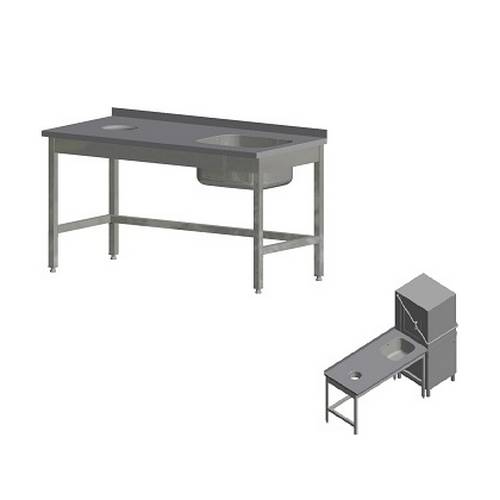 Стол для грязной посуды Kayman для п/м Tatra СПМ-123/1507 левый Стол для грязной посуды Kayman для п/м Tatra СПМ-123/1507 левый