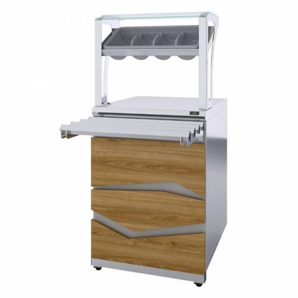 Прилавок для приборов и подносов Zigzag Luxstahl ПП (С)-600 Premium Прилавок для приборов и подносов Zigzag Luxstahl ПП (С)-600 Premium