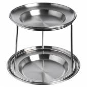 Этажерка 2-х ярусная d=17/20см. h=16 см. для морепродуктов нерж. MGprof 80218