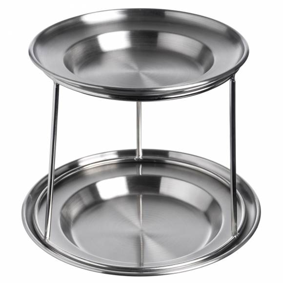 Этажерка 2-х ярусная d=17/20см. h=16 см. для морепродуктов нерж. MGprof 80218 Этажерка 2-х ярусная d=17/20см. h=16 см. для морепродуктов нерж. MGprof 80218