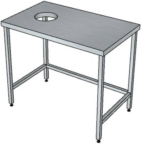 СПО стол производственный для сбора отходов без борта 700*500*850