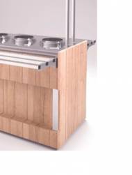 Фасад боковой универсальный Refettorio (шведский стол островной) - А нерж. столешница Фасад боковой универсальный Refettorio (шведский стол островной) - А нерж. столешница