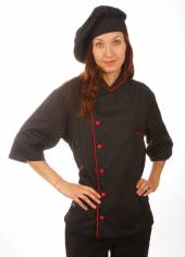 Куртка шеф-повара (диагональ) р-р 52 черная 00003 со189 Куртка шеф-повара (диагональ) р-р 52 черная 00003 со189