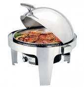 Мармит сервировочный электрический круглый 6,8л Sun-P.L. крышка "ролл-топ"