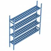 Cтеллажная система Polair LOAD.ME poly 4 яруса 1500x300x1600 16AL.4PP30.15B Cтеллажная система Polair LOAD.ME poly 4 яруса 1500x300x1600 16AL.4PP30.15B