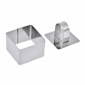 Форма для выкладки/выпечки "Квадрат" 80*80*40мм с прессом 17094 /1/ Форма для выкладки/выпечки "Квадрат" 80*80*40мм с прессом 17094 /1/