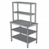 СП2ПДП2 стол произв.2000*500*1650 с 2-мя нижними и 2-мя верхними полками и без борта 