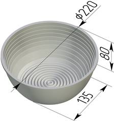 Форма круглая для расстойки Спика 17 Р-1 (220х135х80мм) Форма круглая для расстойки Спика 17 Р-1 (220х135х80мм)