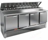 Стол холодильный для пиццы Hicold PZE1-1111/GN (1/3) агрегат внизу Стол холодильный для пиццы Hicold PZE1-1111/GN (1/3) агрегат внизу