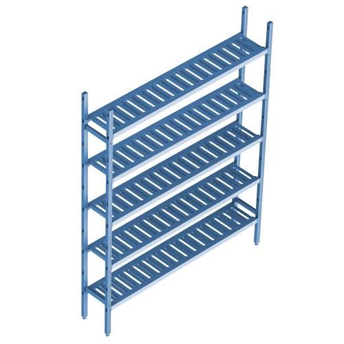 Cтеллажная система Polair LOAD.ME poly 5 ярусов 800x300x1600 16AL.5PP30.08B Cтеллажная система Polair LOAD.ME poly 5 ярусов 800x300x1600 16AL.5PP30.08B