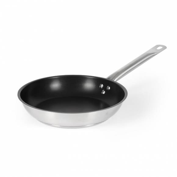 Сковорода 240х50мм нерж. тройное дно антиприг. покрытие, индукция Luxstahl серия "Satin" кт3161