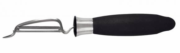 Овощечистка 5/19 см. с плавающим лезвием, черная нерж. с прорезин. ручкой Icel 96100.KT02000.050 Овощечистка 5/19 см. с плавающим лезвием, черная нерж. с прорезин. ручкой Icel 96100.KT02000.050