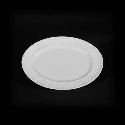 Блюдо овальное 202х160мм с орнаментом Corone Palazzo фарфор белый LQ-QK15064A фк065
