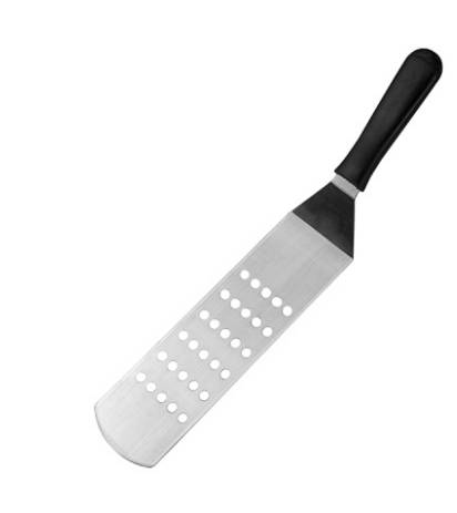 Лопатка изогнут. перфор. Prohotel CSW10P сталь нерж., пластик; L=425/250, B=75мм; металлич., черный