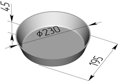 Форма для хлеба Спика 17 Г (круглая) (230 х 195 х 45 мм) 
