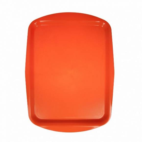 Поднос прямоугольный 49х36см оранжевый полипропилен особо прочный [560Т]