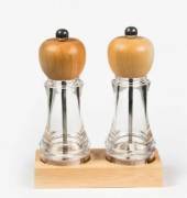 Набор для специй на подставке (2 предмета),акрил+дерево,7*7*18 Proff Cuisine JD-8311