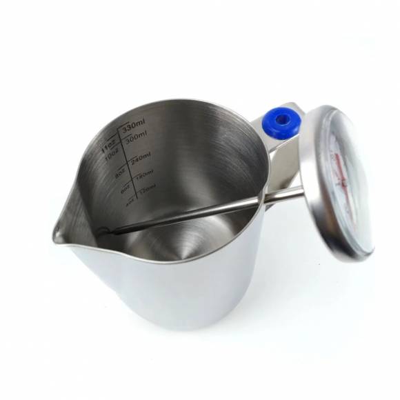 Питчер для молока с термометром, 350 мл, P.L. Proff Coffee S0011 Питчер для молока с термометром, 350 мл, P.L. Proff Coffee S0011