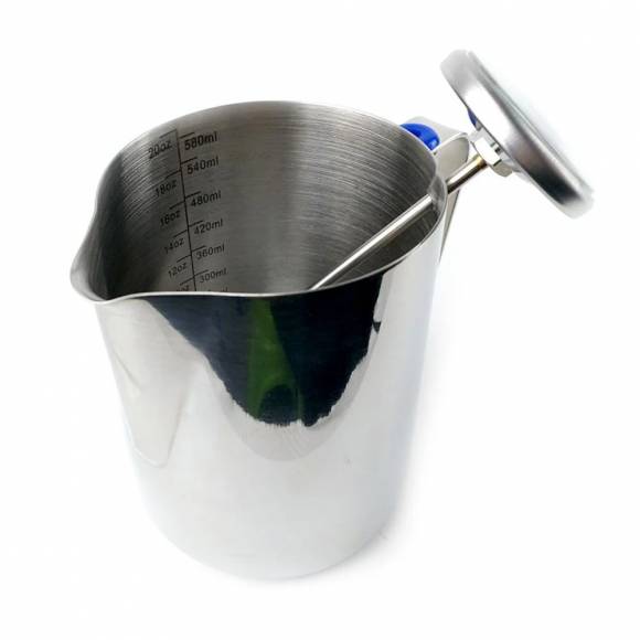 Питчер для молока с термометром, 600 мл, P.L. Proff Coffee S0011