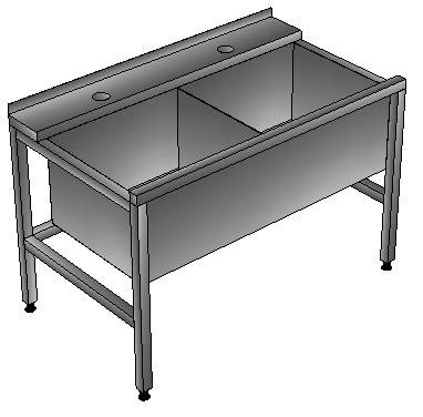 ВМ2 Ванна моечная сварная 2-секционная 1000*745*850мм гл.300, углубление, зацеп ВМ2 Ванна моечная сварная 2-секционная 1000*745*850мм гл.300, углубление, зацеп
