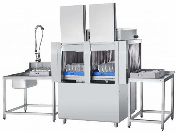 Посудомоечная машина туннельного типа Абат МПТ-1700 слева-направо