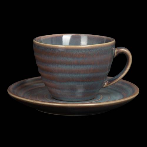 Чайная пара 200 мл Corone Terra сине-коричневый 4613F/4615F