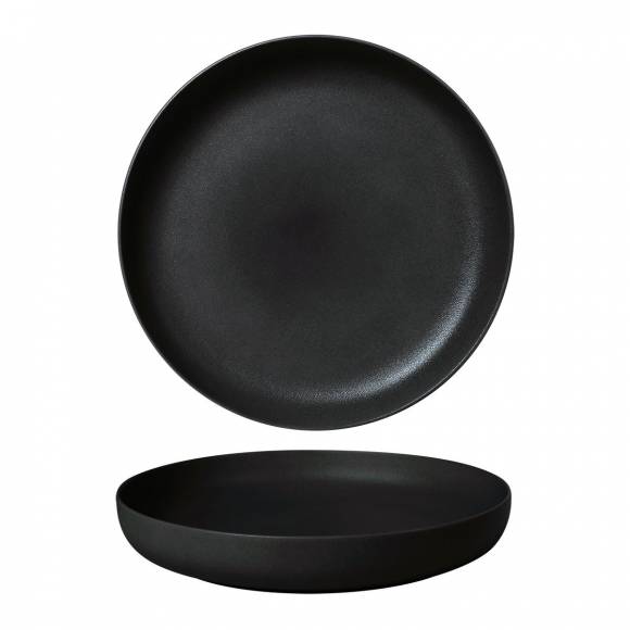 Тарелка с бортом 23 cм,фарфор NOBLE Fine Plus-Black Sand 095035A Тарелка с бортом 23 cм,фарфор NOBLE Fine Plus-Black Sand 095035A