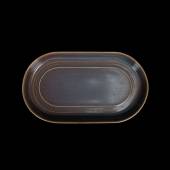 Блюдо овальное 240х140 мм Corone Terra сине-коричневый 11011