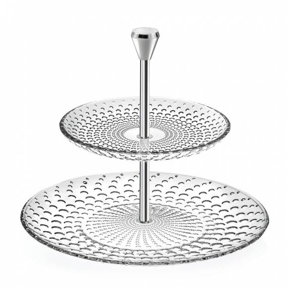 Этажерка 2-х ярусная RCR Galassia, h 218 мм, d 260/180 мм, стекло 26373020106 Этажерка 2-х ярусная RCR Galassia, h 218 мм, d 260/180 мм, стекло 26373020106