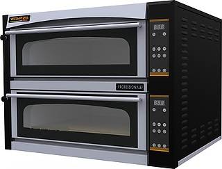 Печь для пиццы 2-камерная WLBake WellPizza Professionale 66D (2 пиццы по фронту, 3 пиццы вглубь)