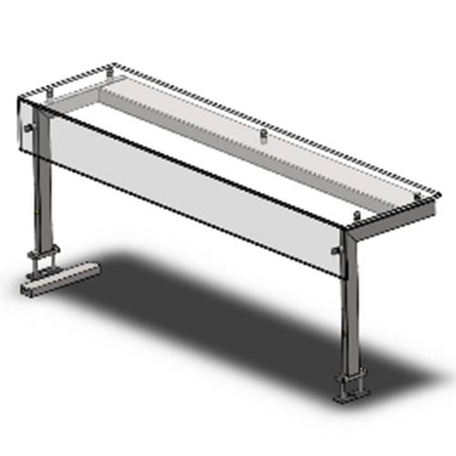 Полка Refettorio Drop-In Г - тип/ 1650 с узким стеклом