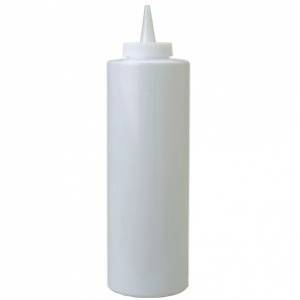 Бутылка для соуса пластиковая 375мл белая MG 1740 57818 /24/ Бутылка для соуса пластиковая 375мл белая MG 1740 57818 /24/