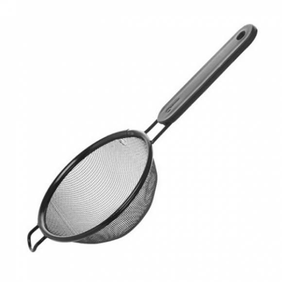 Сито с пласт. ручкой; антиприг.покр.; D=140, H=60, L=315мм; черный Tramontina 11.25.14