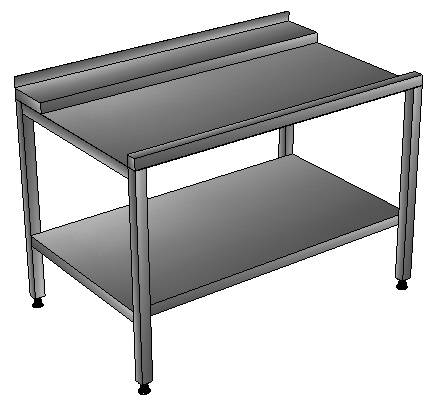 СПП Стол производственный 600*745*850мм с полкой, углублением, зацепом (слева/справа) СПП Стол производственный 600*745*850мм с полкой, углублением, зацепом (слева/справа)