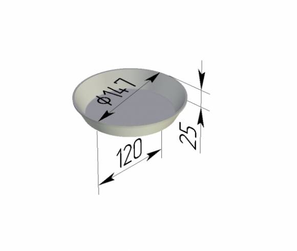 Форма для хлеба Спика 17 Д (круглая) (147 х 120 х 25 мм) Форма для хлеба Спика 17 Д (круглая) (147 х 120 х 25 мм)
