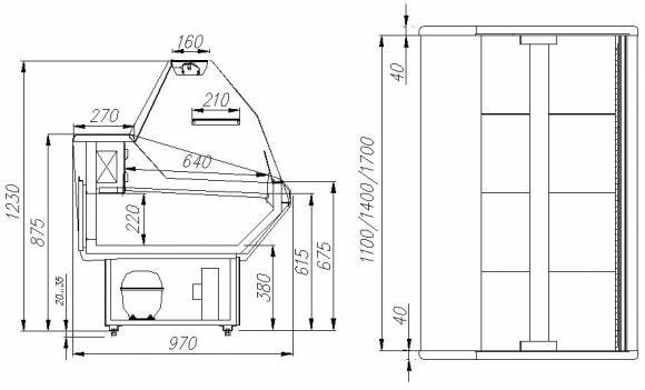 Витрина универсальная G95 SV 1,8-1 (ВХСр-1,8 Полюс)
