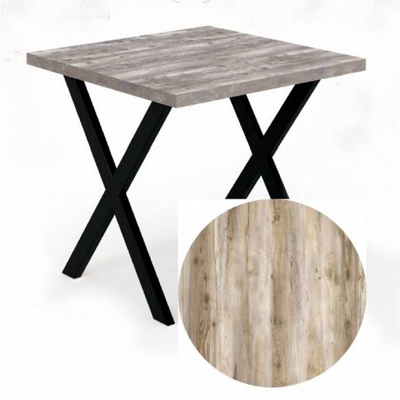 Стол прямой 800х800х750 Х-образный Клен Каньон Стол прямой 800х800х750 Х-образный Клен Каньон