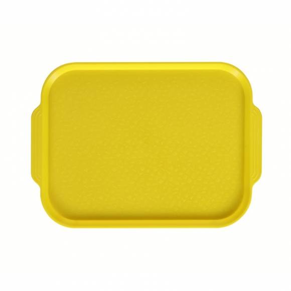 Поднос прямоугольный 45х35,5см с ручками желтый [7011]