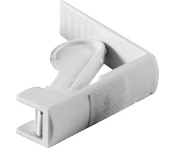 Зажим для скатерти белый с липучкой, пружина 1738  32091 /1/96/