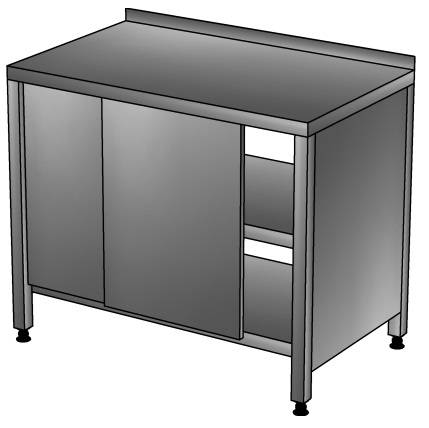 СКП2П Стол-купе производственный с бортом, 2-мя полками 1900*700*850, зашивка по бокам