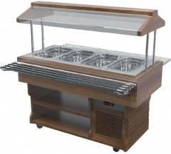 Салат-бар охлаждаемый WoodLine под 4GN ПО-157/4GN/W