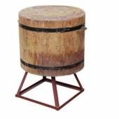 Колода для разруба круглая 600-640х500мм дуб подставка металл. h=30 см 44967 Колода для разруба круглая 600-640х500мм дуб подставка металл. h=30 см 44967